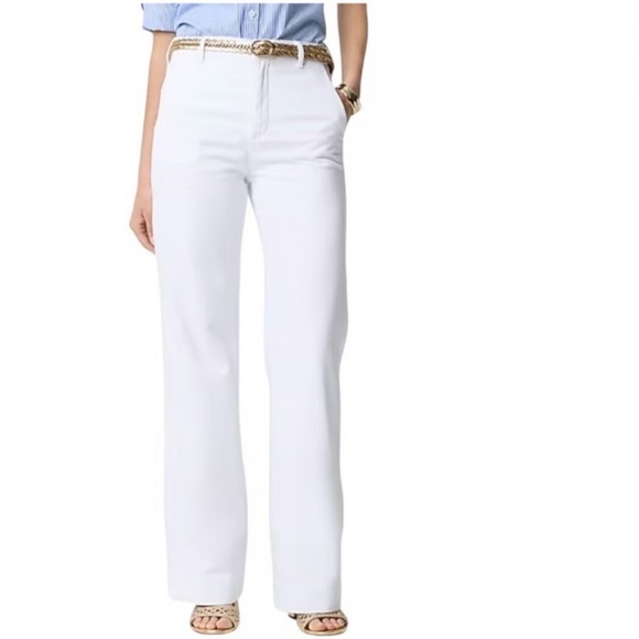 J. Crew Factory Denim - J Crew Jeans 26 Slim Wide Leg Trouser White